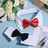 Globleland 2Pcs 2 Colors Cat Dog Cotton Bowknot Collars AJEW-GL0001-97-4