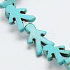 Synthetical Dyed Turquoise Boy's Bead Strand G-P084-02E-1