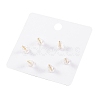 6 Pcs Brass Mirco Pave Clear Cubic Zirconia Ear Studs EJEW-S218-01G-06-2