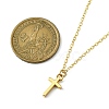 Brass Cross Pendants Necklace for Women NJEW-JN04911-01-3