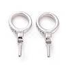 Anti-Tarnish Rhodium Plated 925 Sterling Silver Screw Eye Peg Bails STER-D035-46P-2