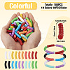 Pandahall 100Pcs 10 Colors Opaque Acrylic Beads OACR-TA0001-22-11