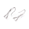 Anti-Tarnish Rhodium Plated 925 Sterling Silver Earring Hooks STER-N016-25P-2