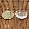 25mm Transparent Clear Domed Glass Cabochon Cover for Brass Photo Leverback Earring Making KK-X0013-NF-5