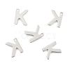 304 Stainless Steel Letter Charms X-STAS-O072-K-2