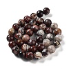 Natural Mexican Red Laguna Lace Agate Round Beads Strands G-NH0005-A31-02-3
