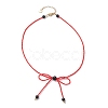 Glass Seed Pendants Necklaces for Women NJEW-MZ00031-6