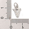 Initial Letter Brass with Cubic Zirconia Charms KK-Q814-26V-P-3