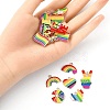 20Pcs 20 Style Pride Rainbow Color Alloy Enamel Pendants ENAM-YW0002-74-3