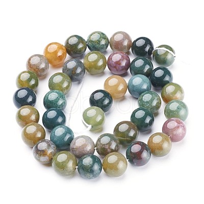 Natural Indian Agate Beads Strands X-GSR10mmC002-1