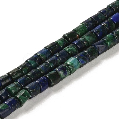 Natural Chrysocolla and Lapis Lazuli Beads Strands G-F765-F06-01-1