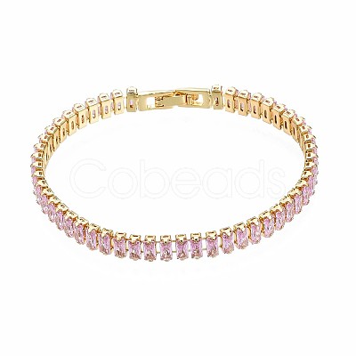 Cubic Zirconia Classic Tennis Bracelet X-ZIRC-S067-073G-NF-1