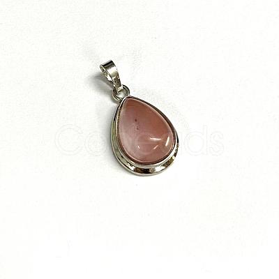 Cherry Quartz Glass Pendants G-L512-C11-1