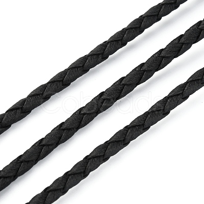 Braided PU Leather Cords WL-WH0005-002B-1