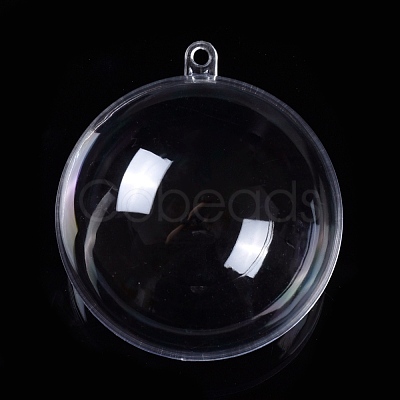 Openable Transparent Plastic Pendants CON-K007-06G-1