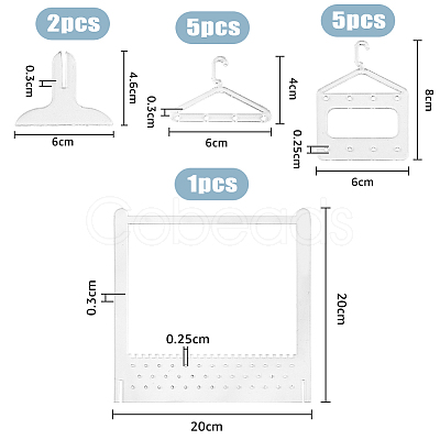 SUPERFINDINGS 1 Set Transparent Acrylic Earring Hanging Display Stands EDIS-FH0001-09-1