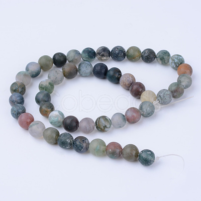 Natural Indian Agate Beads Strands X-G-Q462-8mm-08-1