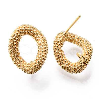 Brass Stud Earrings Findings KK-R116-012-NF-1