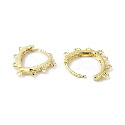 Brass Hoop Earring Findings KK-Q793-16G-1