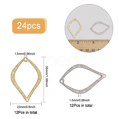 CHGCRAFT 24Pcs 2 Styles Alloy Pendants FIND-CA0007-85-1