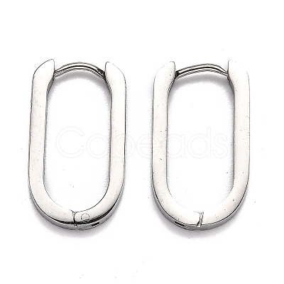 Tarnish Resistant 304 Stainless Steel Huggie Hoop Earrings STAS-J033-11C-P-1