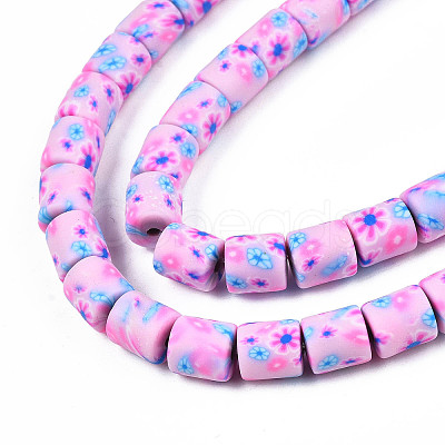 Handmade Polymer Clay Bead Strands X-CLAY-T020-10D-1