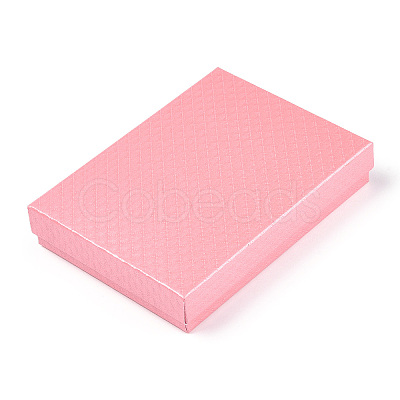 Rhombus Textured Cardboard Jewelry Boxes CBOX-T006-01E-1