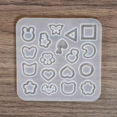 DIY Star/Heart/Flower/Rabbit Shaker Filler Silhouette Silicone Quicksand Molds DIY-G079-03A-1