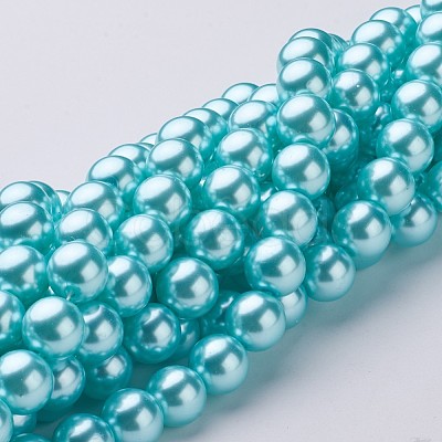 Glass Pearl Beads Strands HY-12D-B12-1