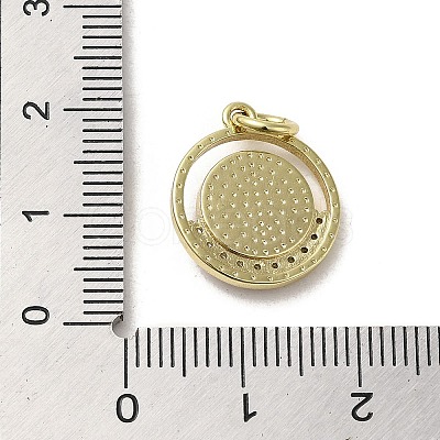 Brass Micro Pave Cubic Zirconia Pendants KK-E092-16G-04-1