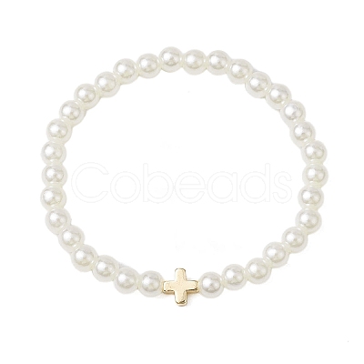 3Pcs 3 Style CCB Imitation Pearl White Jade Beads Bracelets Sets BJEW-JB11055-1