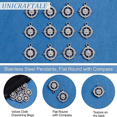 Unicraftale 304 Stainless Steel Pendants STAS-UN0037-65-1