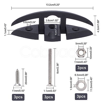 Nylon Plastic Cleat FIND-WH0065-35-1