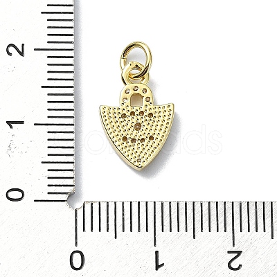 Eye Theme Brass Micro Pave Cubic Zirconia Charms KK-H475-58G-03-1