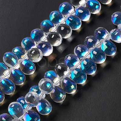 Electroplate Glass Beads Strands X-EGLA-L031-AB01-1