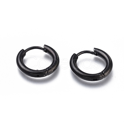 304 Stainless Steel Huggie Hoop Earrings X-EJEW-O087-06F-1