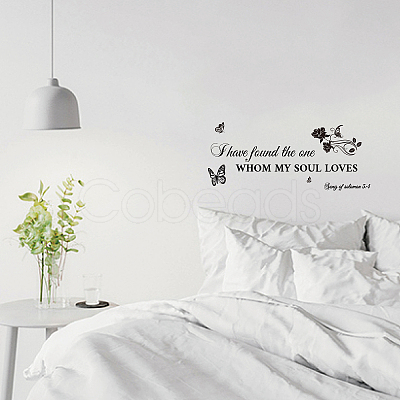 Rectangle with Word PVC Wall Stickers DIY-WH0228-175-1