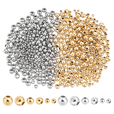 Unicraftale 600Pcs 6 Styles 304 Stainless Steel Beads STAS-UN0043-35-1