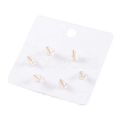 6 Pcs Brass Mirco Pave Clear Cubic Zirconia Ear Studs EJEW-S218-01G-06-1