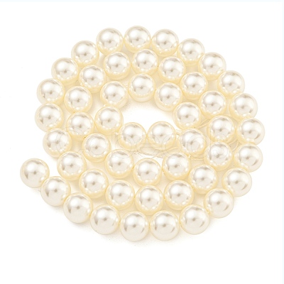 Glass Pearl Beads Strands X-HY-G002-01D-02-1