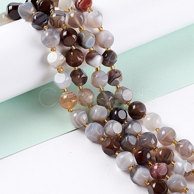 Natural Botswana Agate Beads Strands G-A030-B38-03-1