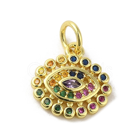 Brass Micro Pave Cubic Zirconia Charms KK-M283-15H-02-1