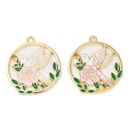 Rack Plating Alloy Enamel Pendants FIND-Q099-04A-01-1