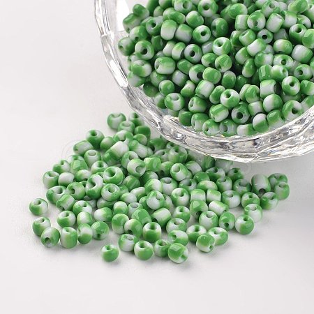 8/0 Opaque Colours Seep Glass Beads X-SEED-M007-21-1