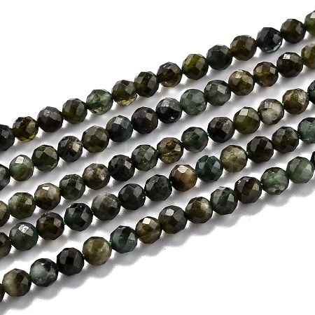 Natural Green Tourmaline Beads Strands G-H266-06C-1