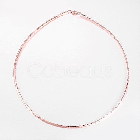 304 Stainless Steel Necklaces NJEW-D274-01RG-1