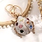 Alloy Rhinestone Keychains, Bag Purse Decorations, Ladybug, Colorful, 5cm