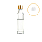 Glass Bottole, for Bead Containers, Silver Cover, Clear, 3x10cm