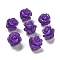 Synthetic Coral Carved Beads, Dyed, Flower, Dark Orchid, 8.5x8.5x8mm, Hole: 1.2mm