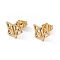 304 Stainless Steel Origami Fox Head Stud Earrings for Women, Golden, 9.5x9mm, Pin: 0.7mm